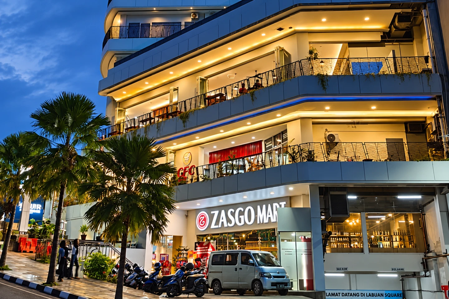 Twilight At Labuan Square